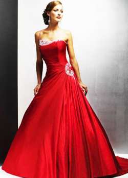 красное свадебное платье