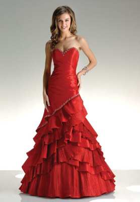 свадебное платье красное