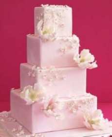 квадратный свадебный торт